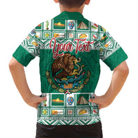 Personalized Mexico Christmas Hawaiian Shirt Coat Of Arms With Aztec Mexican Patterns - Wonder Print Shop