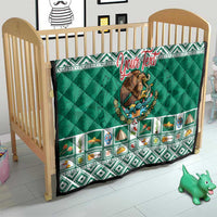 Personalized Mexico Christmas Quilt Coat Of Arms With Aztec Mexican Patterns - Wonder Print Shop
