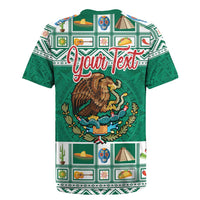 Personalized Mexico Christmas Rugby Jersey Coat Of Arms With Aztec Mexican Patterns - Wonder Print Shop