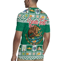 Personalized Mexico Christmas Rugby Jersey Coat Of Arms With Aztec Mexican Patterns - Wonder Print Shop