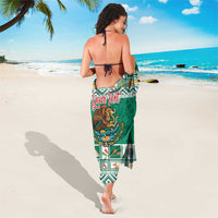 Personalized Mexico Christmas Sarong Coat Of Arms With Aztec Mexican Patterns - Wonder Print Shop