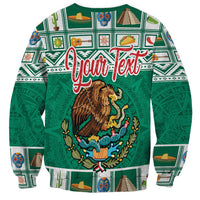 Personalized Mexico Christmas Sweatshirt Coat Of Arms With Aztec Mexican Patterns - Wonder Print Shop
