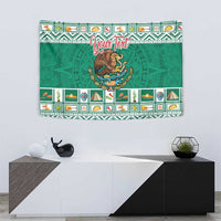 Personalized Mexico Christmas Tapestry Coat Of Arms With Aztec Mexican Patterns - Wonder Print Shop
