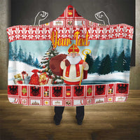 Personalized Germany Frohe Weihnachten Hooded Blanket Cute Saint Nicholas With Christmas Tree