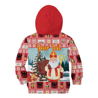 Personalized Germany Frohe Weihnachten Kid Hoodie Cute Saint Nicholas With Christmas Tree - Wonder Print Shop