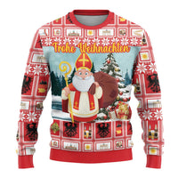Personalized Germany Frohe Weihnachten Ugly Christmas Sweater Cute Saint Nicholas With Christmas Tree - Wonder Print Shop