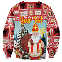 Personalized Germany Frohe Weihnachten Sweatshirt Cute Saint Nicholas With Christmas Tree - Wonder Print Shop