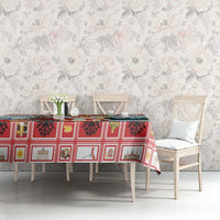 Personalized Germany Frohe Weihnachten Tablecloth Cute Saint Nicholas With Christmas Tree - Wonder Print Shop