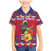 Personalized Haiti Jwaye Nowel Family Matching Mermaid Dress and Hawaiian Shirt Hispaniolan Trogon With Hibiscus Flowers - Wonder Print Shop
