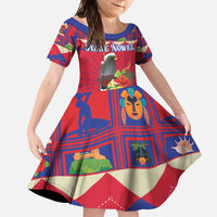 Personalized Haiti Jwaye Nowel Family Matching Off Shoulder Maxi Dress and Hawaiian Shirt Hispaniolan Trogon With Hibiscus Flowers - Wonder Print Shop