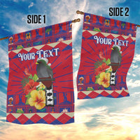 Personalized Haiti Jwaye Nowel Garden Flag Hispaniolan Trogon With Hibiscus Flowers - Wonder Print Shop