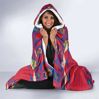 Personalized Haiti Jwaye Nowel Hooded Blanket Hispaniolan Trogon With Hibiscus Flowers