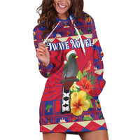 Personalized Haiti Jwaye Nowel Hoodie Dress Hispaniolan Trogon With Hibiscus Flowers - Wonder Print Shop