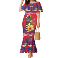 Personalized Haiti Jwaye Nowel Mermaid Dress Hispaniolan Trogon With Hibiscus Flowers - Wonder Print Shop
