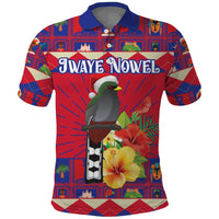 Personalized Haiti Jwaye Nowel Polo Shirt Hispaniolan Trogon With Hibiscus Flowers - Wonder Print Shop