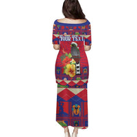 Personalized Haiti Jwaye Nowel Puletasi Hispaniolan Trogon With Hibiscus Flowers - Wonder Print Shop