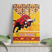 Spain Christmas Canvas Wall Art Noble Bull With Sagrada Famlia - Wonder Print Shop