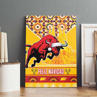 Spain Christmas Canvas Wall Art Noble Bull With Sagrada Famlia - Wonder Print Shop
