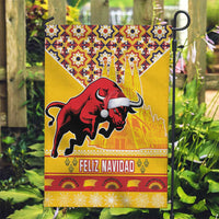 Spain Christmas Garden Flag Noble Bull With Sagrada Famlia - Wonder Print Shop
