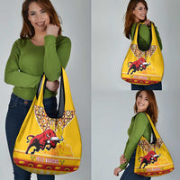 Spain Christmas Grocery Bag Noble Bull With Sagrada Família