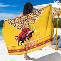 Spain Christmas Sarong Noble Bull With Sagrada Famlia - Wonder Print Shop