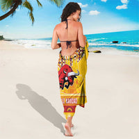 Spain Christmas Sarong Noble Bull With Sagrada Famlia - Wonder Print Shop