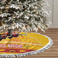 Spain Christmas Tree Skirt Noble Bull With Sagrada Famlia - Wonder Print Shop