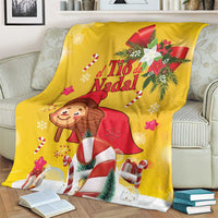 Spain Tió de Nadal Christmas Blanket Traditional Christmas Log Yellow Version