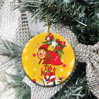 Spain Tio de Nadal Christmas Ceramic Ornament Traditional Christmas Log Yellow Version - Wonder Print Shop
