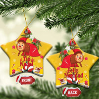 Spain Tio de Nadal Christmas Ceramic Ornament Traditional Christmas Log Yellow Version - Wonder Print Shop