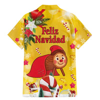 Spain Tio de Nadal Christmas Family Matching Mermaid Dress and Hawaiian Shirt Traditional Christmas Log Yellow Version - Wonder Print Shop