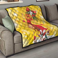 Spain Tio de Nadal Christmas Quilt Traditional Christmas Log Yellow Version - Wonder Print Shop