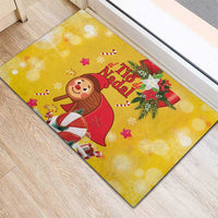 Spain Tio de Nadal Christmas Rubber Doormat Traditional Christmas Log Yellow Version - Wonder Print Shop