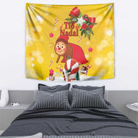 Spain Tio de Nadal Christmas Tapestry Traditional Christmas Log Yellow Version - Wonder Print Shop