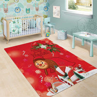 Spain Tio de Nadal Christmas Area Rug Traditional Christmas Log Red Version - Wonder Print Shop