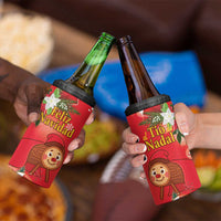 Spain Tio de Nadal Christmas 4 in 1 Can Cooler Tumbler Traditional Christmas Log Red Version - Wonder Print Shop