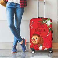 Spain Tio de Nadal Christmas Luggage Cover Traditional Christmas Log Red Version - Wonder Print Shop