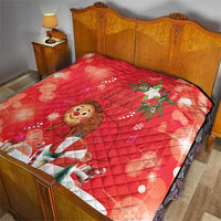 Spain Tio de Nadal Christmas Quilt Traditional Christmas Log Red Version - Wonder Print Shop