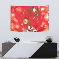Spain Tio de Nadal Christmas Tapestry Traditional Christmas Log Red Version - Wonder Print Shop