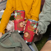 Spain Tio de Nadal Christmas Tumbler Cup Traditional Christmas Log Red Version - Wonder Print Shop