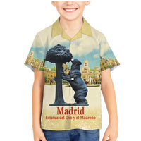 Spain El Oso y el Madrono Family Matching Mermaid Dress and Hawaiian Shirt Madrid City Watercolor - Wonder Print Shop
