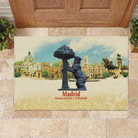 Spain El Oso y el Madrono Rubber Doormat Madrid City Watercolor - Wonder Print Shop