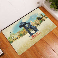 Spain El Oso y el Madrono Rubber Doormat Madrid City Watercolor - Wonder Print Shop