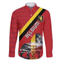 Personalized Belgium Family Matching Puletasi and Hawaiian Shirt Lion Rampant With Belgium Flag Colors - Wonder Print Shop