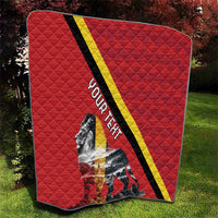 Personalized Belgium Quilt Lion Rampant With Belgium Flag Colors - Wonder Print Shop