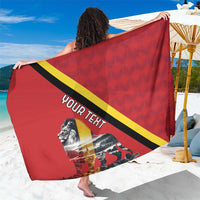 Personalized Belgium Sarong Lion Rampant With Belgium Flag Colors - Wonder Print Shop