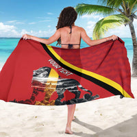 Personalized Belgium Sarong Lion Rampant With Belgium Flag Colors - Wonder Print Shop