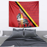 Personalized Belgium Tapestry Lion Rampant With Belgium Flag Colors - Wonder Print Shop