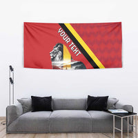 Personalized Belgium Tapestry Lion Rampant With Belgium Flag Colors - Wonder Print Shop