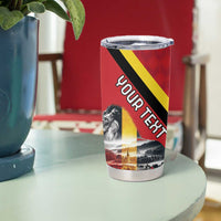 Personalized Belgium Tumbler Cup Lion Rampant With Belgium Flag Colors - Wonder Print Shop